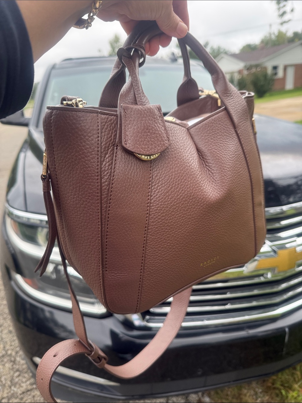 Authentic Radley London Brown Leather Top-Handle Shoulder Bag